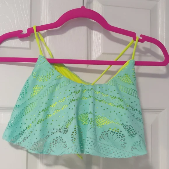 Swimsuit Pieces Bundle Size Medium Floral Paisley Neon - Picture 9 of 9